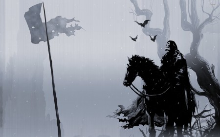 Skeleton-Horseman-Abstract-Background
